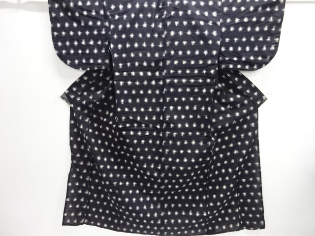 JAPANESE KIMONO / ANTIQUE COTTON AUTHENTIC KURUME KASURI IGETA PATTERN